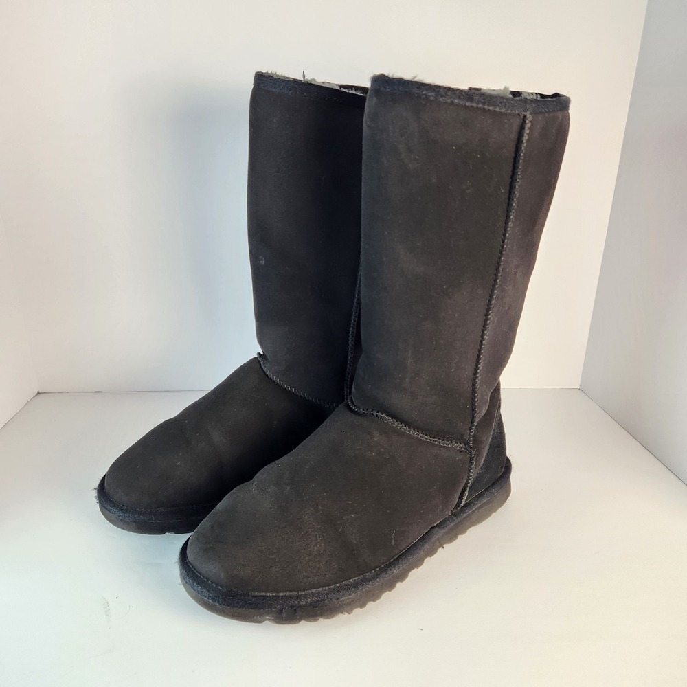 Ugg Australia Women's Black Suede Comfy‎ Warm Casual Boots Size W9